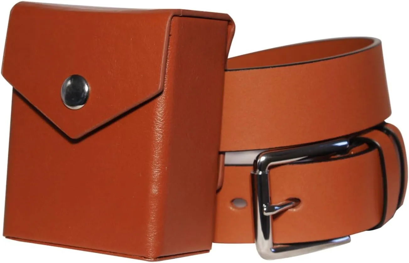 Yusei's Deck Box & Belt Replica, 80 Size, Hard Shell, Faux Leather, Belt Loop, Compatible with Yu-Gi-Oh!, Magic: The Gathering, Poke TCG and others (Yusei Brown - 80 Sleeve Size Deck Box, Large)