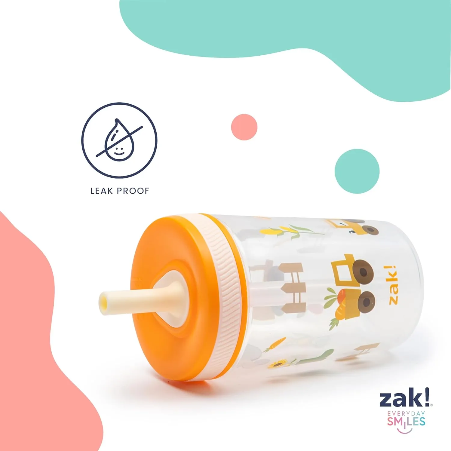 Zak Designs 15oz Bluey Kelso Tumbler Set, Leak-Proof Screw-On Lid with Straw Made of Durable Plastic and Silicone, Perfect Bundle for Kids, 2 Count (Pack of 1)