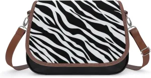 Zebra Print Women's Shoulder Bag, Handbag, Crossbody Bag