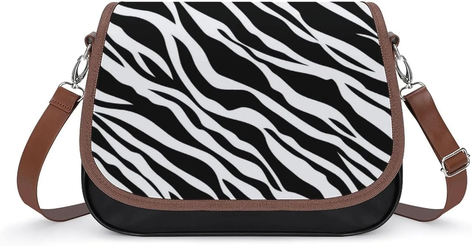 Zebra Print Women's Shoulder Bag, Handbag, Crossbody Bag