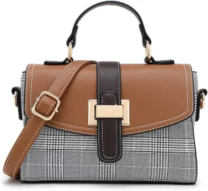zhongningyifeng Crossbody Purse for Women Shoulder Bag PU Leather Waterproof Retro Fashion Handbag Small