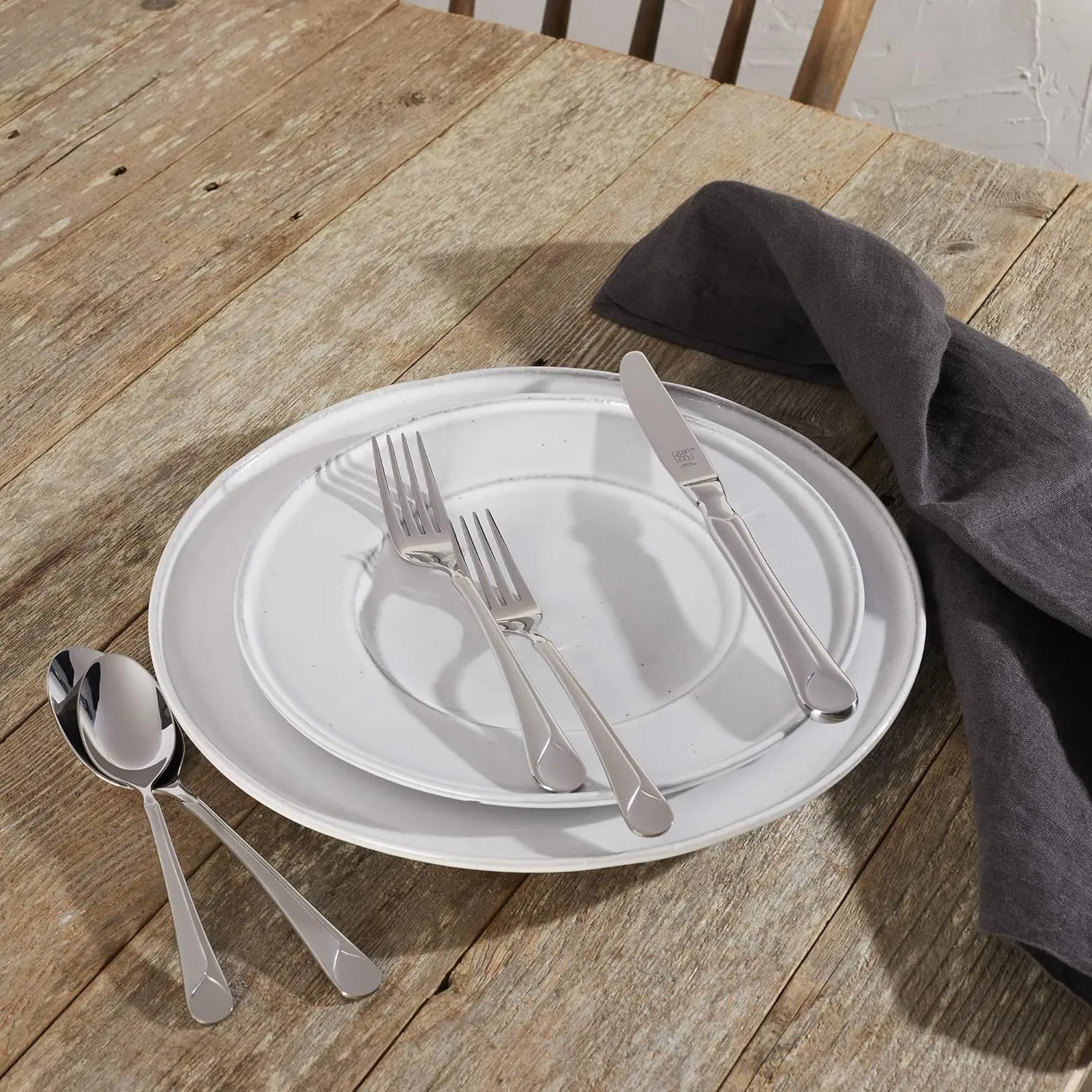 ZWILLING Provence 45-Piece Flatware Set, 18/10 Stainless Steel, Dual Mirror-Satin Finish, Service for 8, 5-piece placesetting plus 5 serving pieces